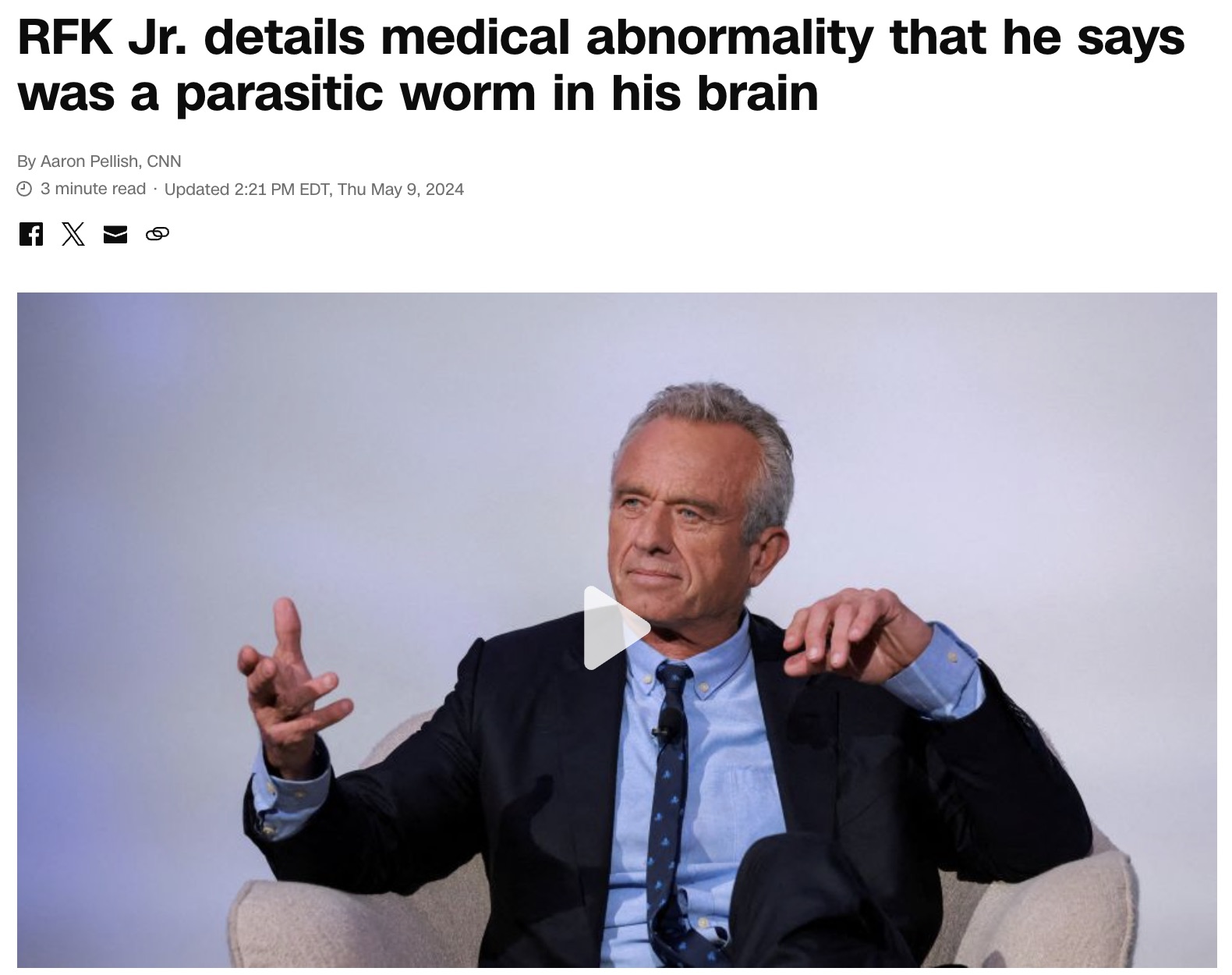 robert f kennedy jr elections - Rfk Jr. details medical abnormality that he says was a parasitic worm in his brain By Aaron Pellish, Cnn . > 3 minute read Updated Edt, Thu f X